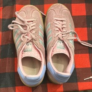 Adidas Women's Pink and slight purple Gazelles